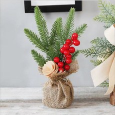 聖誕樹字母款+燈27CM 聖誕擺件 聖誕節裝飾品, 1個, 聖誕樹紅果款 聖誕擺件