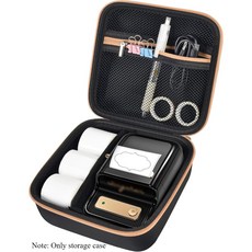 NIIMBOT B21 라벨 메이커와 호환되는 ALKOO 케이스 무선 열전사 프린터 무잉크 메이커용 홀더 케이스만 해당, 1-5 셀, Black, 1개