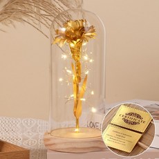 타즈샵 금카네이션 금장미 무드등 어버이날 스승의날 선물 품질보증서, 1개