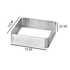 구멍 있는 스테인리스 스틸 링 타르트 몰드 홈베이킹 도구 케이크 쉘 제과제빵 용품 베이킹몰드 활용 필수템, 1개