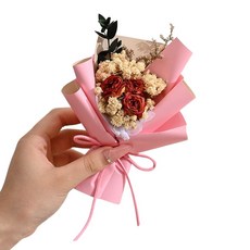 와일드 몬스터 납골당 봉안당 추모 성묘 조화 미니 장식 꽃다발 부착식, 핑크