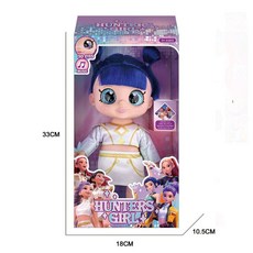 틴다샵 헌트릭스인형 케이팝데몬헌터스 케데헌 굿즈, 봉투 포장, 1개, 13인치 화이트 헤어 블루 헤어 조이