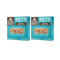 멍크팩 키토 그래놀라 코코넛 코코아 칩 프로틴 4g, 32g, 8개