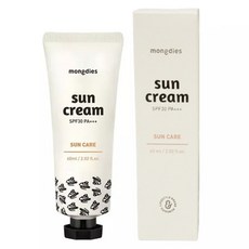 韓國 mongdies 寶寶保濕防曬乳 60ml 物理性防曬 SPF30 兒童防曬乳 PA 防曬乳, 1個