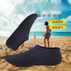沙灘襪 潛水浮潛涉水游泳鞋 防滑軟底赤足貼膚溯溪襪, 1個, 沙灘襪-黑色