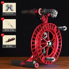 베어링 얼레 럭셔리 감는 합금 핸들 와인딩 크랭크 회전, 28cm 와인레드