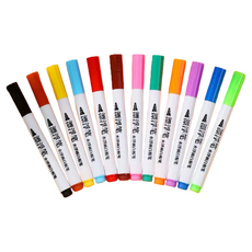 水中作畫兒童趣味漂浮筆-水中漂浮筆 漂浮彩色筆 神奇漂浮筆 漂浮畫筆 彩色筆 塗鴉筆 白板筆 水洗彩色筆, 12支筆