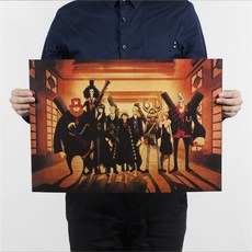 애니메이션 원피스 현상금 포스터 브로마이드 빈티지포스터 거실 벽 장식, H784