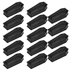 萬聖節黑色棺材裝飾 14件裝迷你棺材盒 景觀模型收納盒玩具裝飾, 1個, 黑色