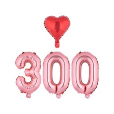아트포유 100일 200일 300일 백일 풍선 이벤트 세트 4P, 1개, 핑크 골드 300