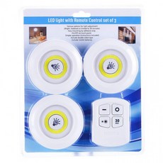 LED 무선 리모컨 취침등 수유등 원터치 무드등 3P RD-10012, 터치등 리모콘 원형 LED 무드등