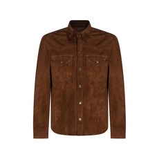 살바토레산토로 버튼 플랩 포켓 레더 재킷