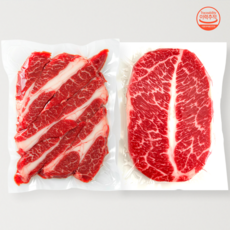 한국농수축산 소고기 반반 갈비살 200g + 부채살 200g 모둠, 1세트