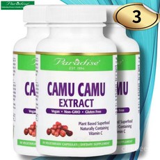 Paradise CamuCamu 카무카무추출물 60캡슐 3개 비타민씨 C, 60정