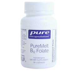 Pure Encapsulations Pure Melt B12葉酸口含錠, 90顆, 1個