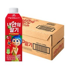 서울우유 내안의 진짜 딸기, 280ml, 18개