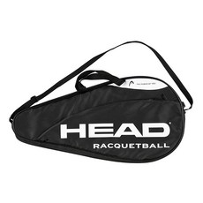 HEAD Racquetball 디럭스 커버백 - 액세서리 수납 공간 및 조절 가능한 어깨끈이 있는 라켓 휴대용 가방 블랙 253224, HEAD Racquetball 디럭스 커버백 - 액세서
