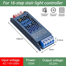 계단 PIR 모션 센서 조명 컨트롤러 16/28 단계 디밍 실내 야간 홈 앰비언트 12V 24V