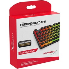 HyperX 푸딩 키캡 반투명 레이어가 있는 더블 샷 PBT 세트 기계식 키보드용 104 키 OEM 프로필 영어 레이아웃 블랙, dding Keycaps, White