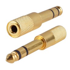 6.3mm 스테레오 수(M) to 3.5mm 스테레오 암(F) TRS 오디오 변환 젠더, 1개, U3563S