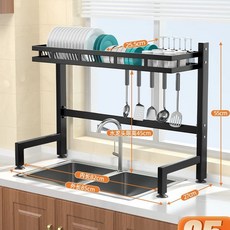 업소용 식기 건조대 대용량 식당 그릇 정리대 6단 관망, G. 단층 85cm 특대형 배수랙 후크8