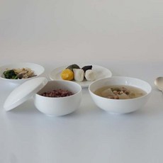 한국도자기 백지(수복) 단반상기 6p, 1세트