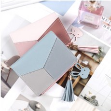 반지갑 컬러블록 미니지갑 여성 토끼참