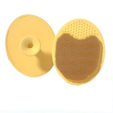 蘇霏小舖嬰幼兒洗頭按摩梳 洗髮梳 頭皮按摩梳 寶寶硅膠洗頭刷 兒童洗澡刷去頭垢 嬰兒洗澡神器, 檸檬黃, 1個