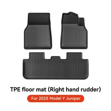 YZ 테슬라 바닥 매트 모델 Y 3 하이랜드 자동차 트렁크 TPE 방수 미끄럼 방지 세트 라이너, 중국, 6. 모델Y 25 주니퍼