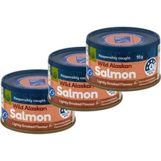 Woolworths 울워스 훈제연어 슬라이스 캔 95g x3