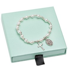 다니엘의기도 묵주 팔찌, 1세트, 화이트01_S