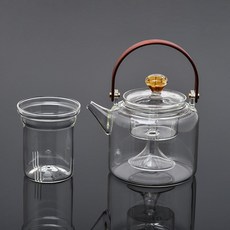 다도 하이라이트 스토브 1구 끓이기용 흰색 티포트, 너바나찜찻주전자800ml