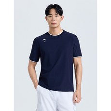 [챌린저] 남성 자카드 로고 배색 라운드 반팔 티셔츠 CHF2MST6921