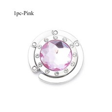홈 욕실 토트 백 접이식 가방 후크 지갑 크리스탈 라인, 7. 1pc-Pink, 1개