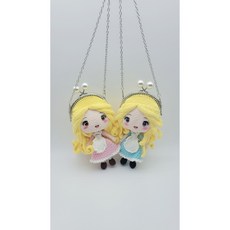 쌍둥이 우정아이템 추천! 금발 소녀인형가방, 1개