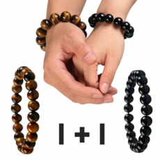 1+1건강 팔찌 커플 패션 천연석, 1세트