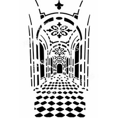 A40-0452 蝶古巴特diy 簍空模板, 1個