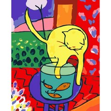 모모픽스페인팅 DIY명화그리기 60x75cm, 앙리 마티스 고양이