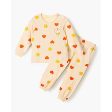 UNIFRIEND 하트 편면 9부내의 상하세트