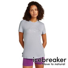 icebreaker Tech Lite 女圓領羊毛短袖上衣 BF150 柔霧藍灰 0A576O