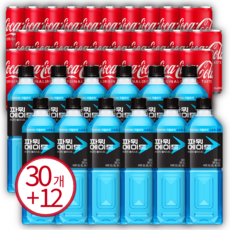 코카콜라 190ml 30캔 + 파워에이드 마운틴블라스트 900ml 12페트, 30개