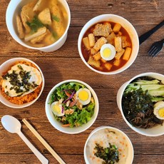 지나팩 무인쇄 종이용기 750cc 컵밥 포장 용기, 500개, 1개입