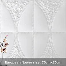 방수 방습 3D 입체 천장 소프트 커버링 스티커 벽지 배경벽, 08 70cm 70cm10PCS