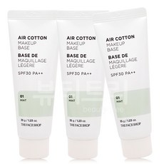 더페이스샵 에어코튼 메이크업 베이스 35g, 민트, 3개
