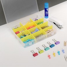 FB 디폼 블럭 재료 보관용 칸칸 수납 보관함 12칸 포켓포토 단추보관함, 1개