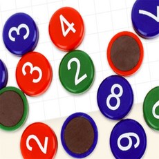 노코필수품 동그라미 숫자 자석 숫자공부, 파랑, 1개