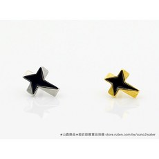 山鑫飾品 十字存星紋耳環 中性款