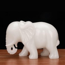 52QUAD 코끼리조각상 소품 인형 골드 집들이 모형 푸른 장식품, 길이 20cm 단품