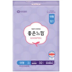 좋은느낌 오리지널 맥시슬림 생리대 날개형, 대형, 32개입, 1개