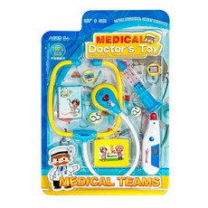 兒童醫生玩具組 角色扮演醫療工具套裝, 卡式-醫生套裝, 1個
